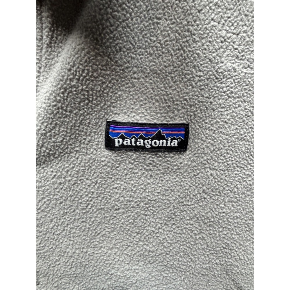 Patagonia Pullover Women Large Gray Micro D Fleece‎ 1/2 Zip Mock Hiking Camping - Picture 2 of 5